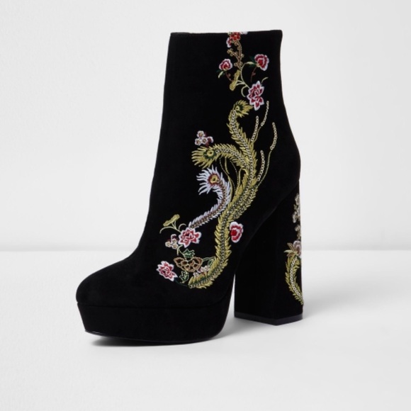 NWT - embroidered River Island platform - Picture 2 of 3